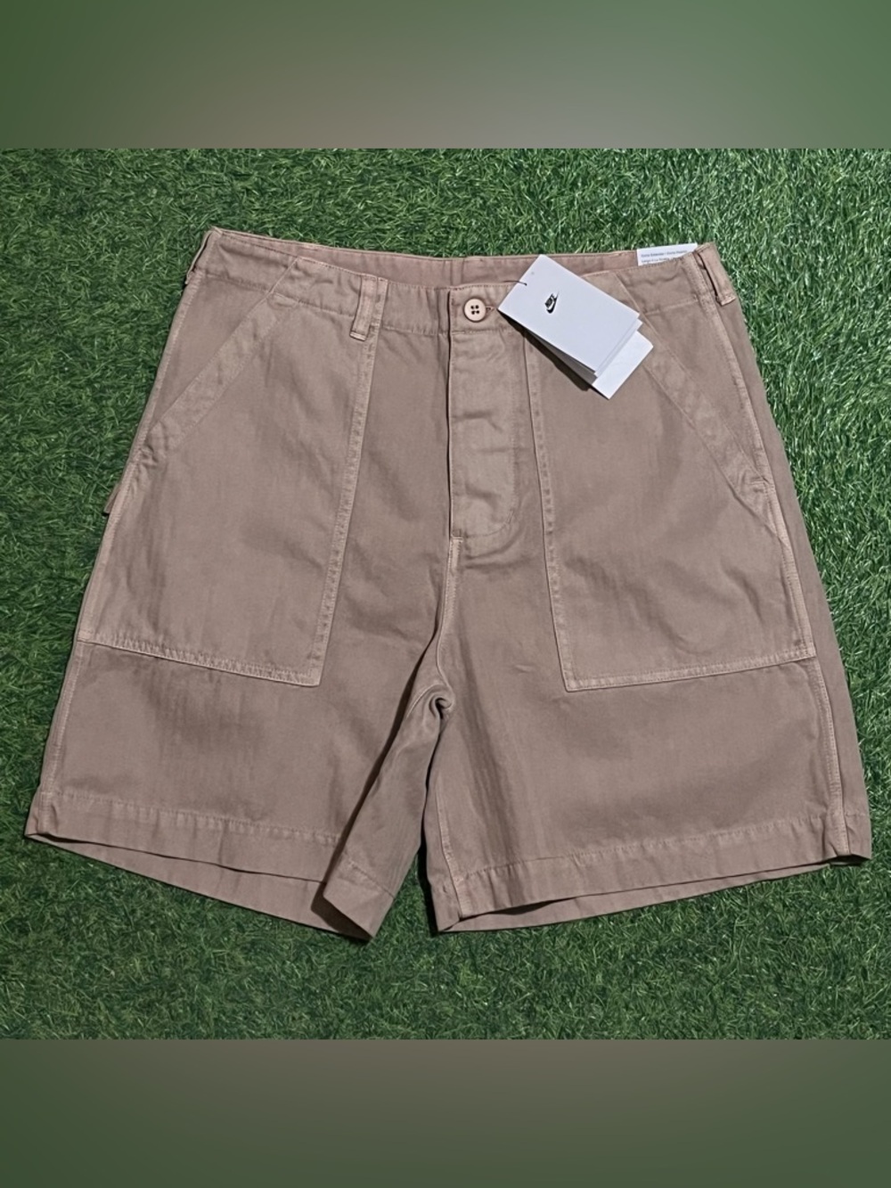 NWT Nike Life Fatigue Shorts Woven Casual 100% Cotton HJ2976-200 Hemp Mens SZ 30